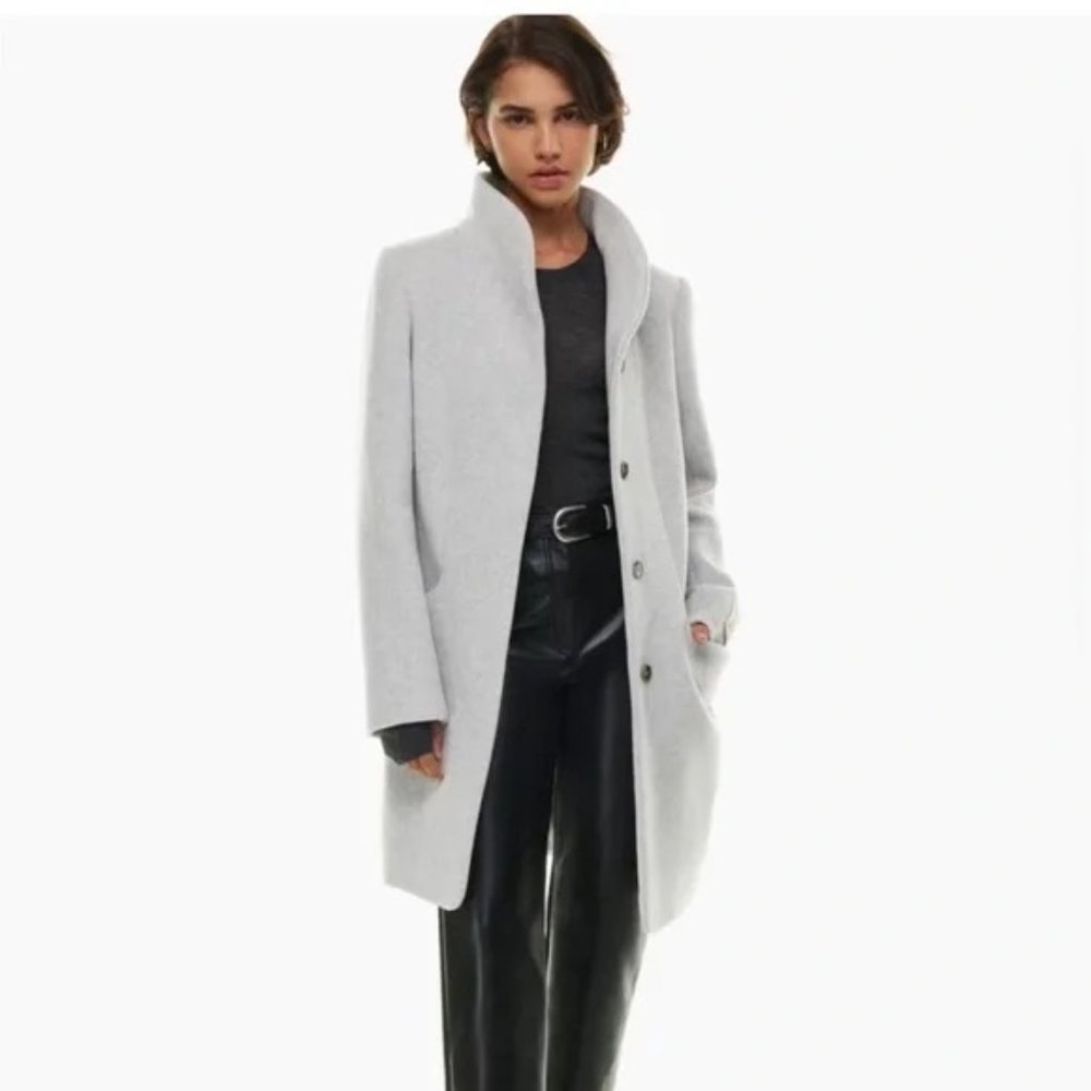 Aritzia Wilfred Gray Cocoon Coat